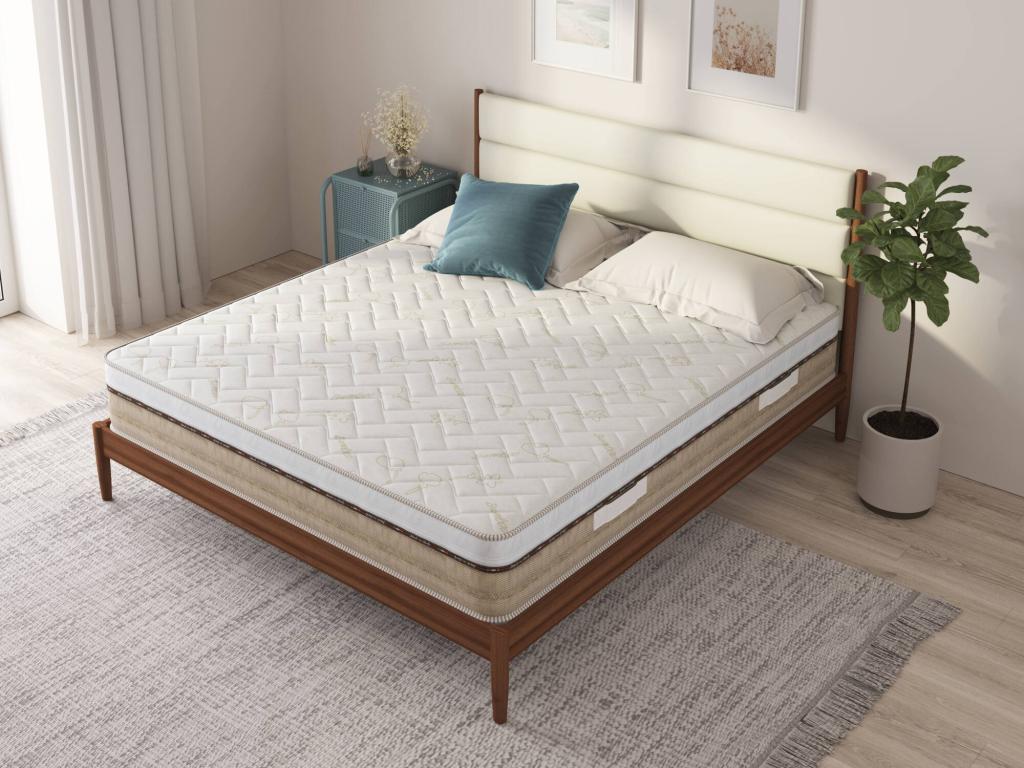 Meublori single mattress, memory foam mattress, ergonomic mattress, pocket spring mattress, Made in Italy, 90x190x25 cm