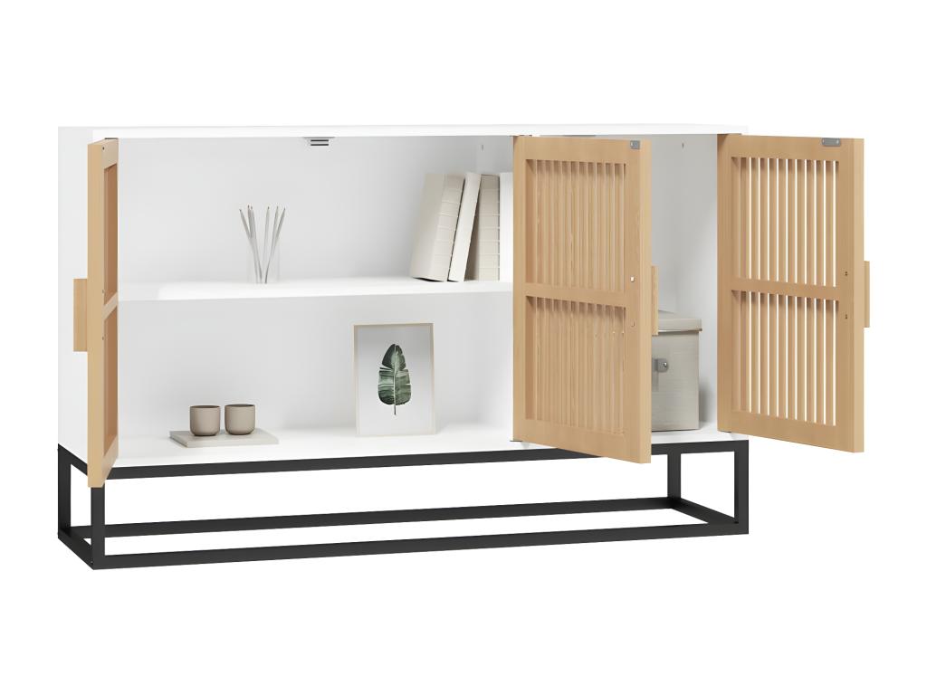 White sideboard 105x30x65 cm engineered wood DKQX79994