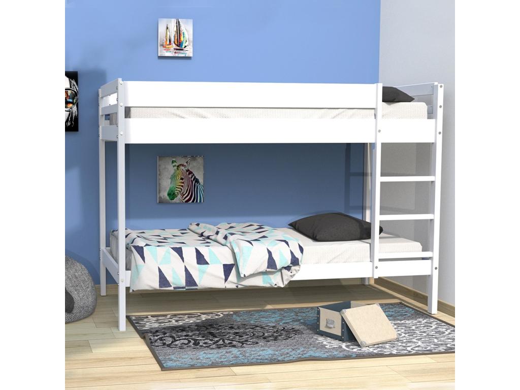 Laviecasa bunk bed 90x190 with 2 bed bases / White VOSI18984