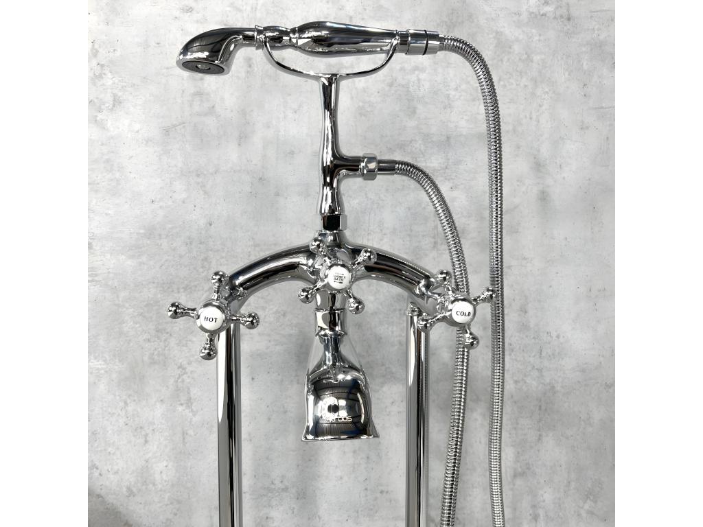 Freestanding chrome bath mixer tap - Meublori