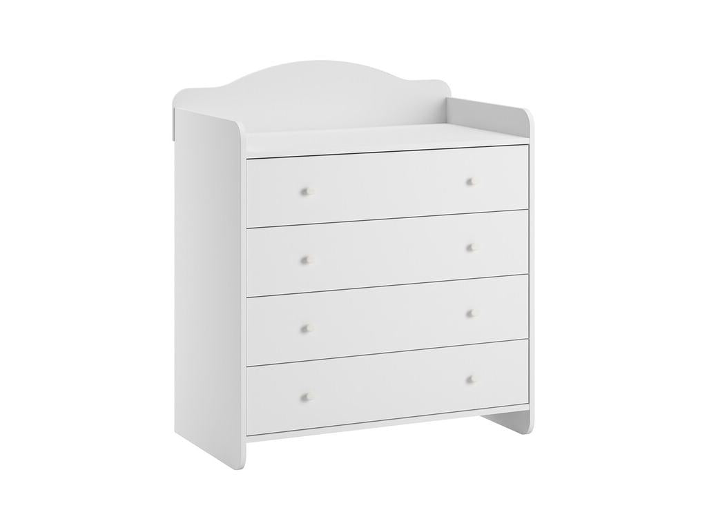 Complete nursery set: 60x120cm cot, changing table and 2-door wardrobe, Laviecasa White KETX79237