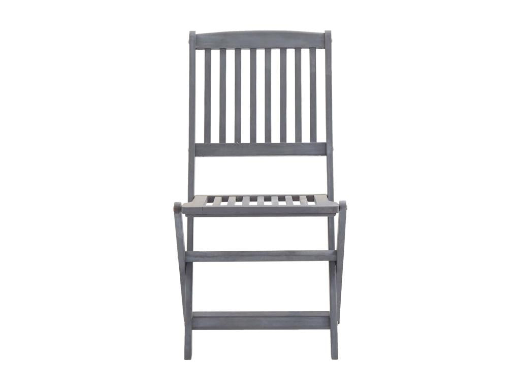 6-Piece Outdoor Folding Chairs, Solid Wood Furniture 3