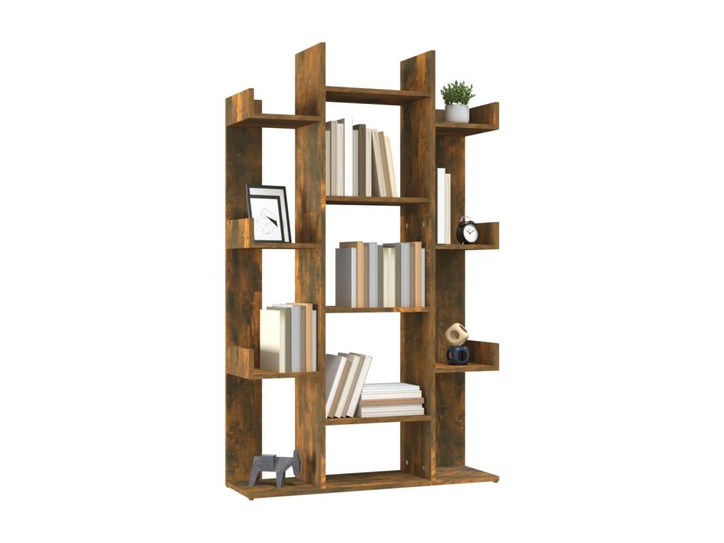 Smoked Oak Bookcase 86x25.5x140 cm Engineered Wood DVGA61152
