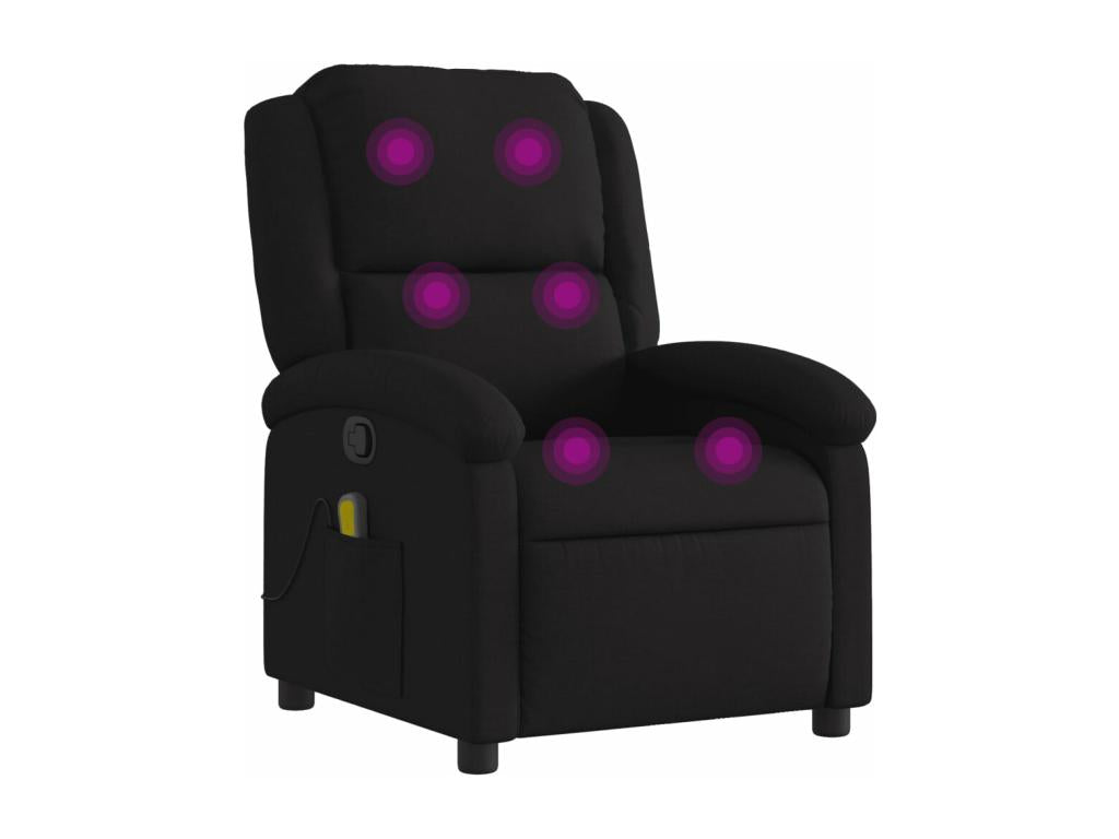 Black Fabric Reclining Massage Chair KAWM00078