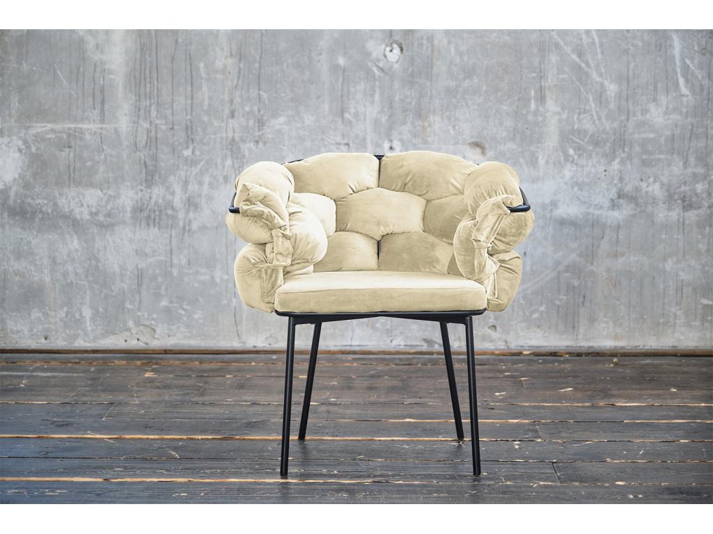 Chair - Cream White Velvet - Furniture