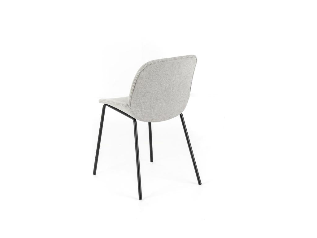 Meublori - Dark Grey Fabric Chairs, Set of 4