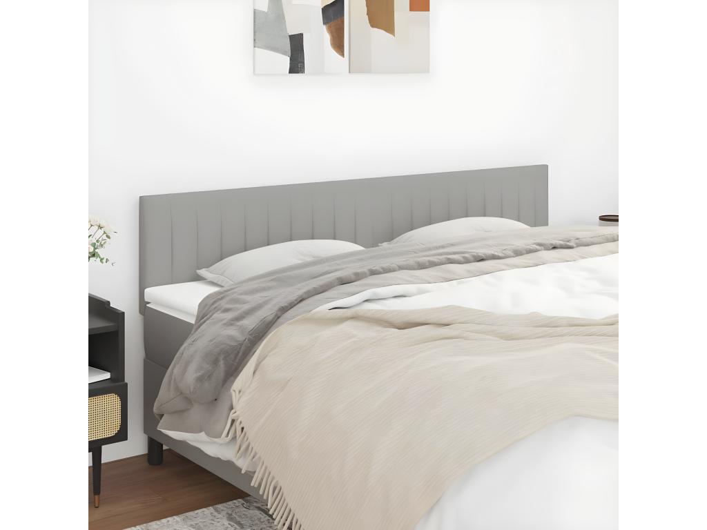 2-piece headboard set, light grey, 90x5x78/88 cm, fabric NHMI19177