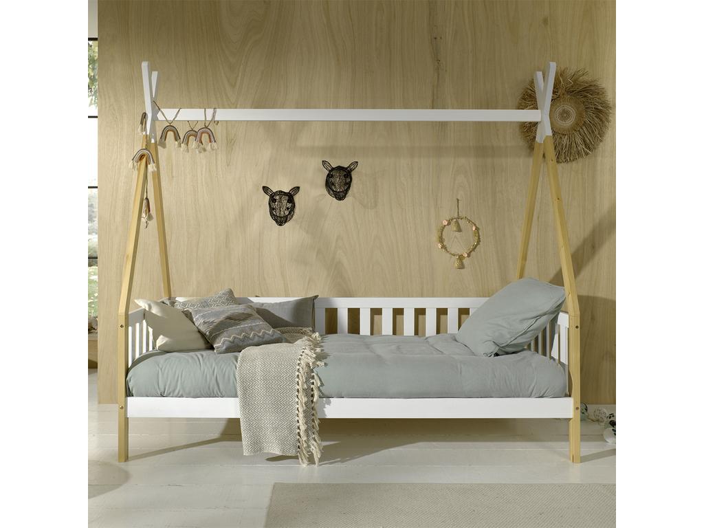 Children's Bed / Guardrail Solid Pine Laviecasa 90x200cm White GDEX07071