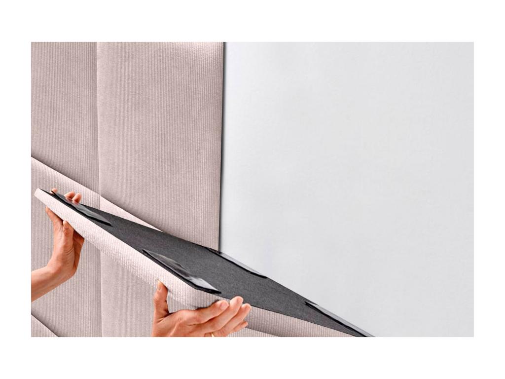 Laviecasa Upholstered Headboard in High-Quality Corduroy, Laviecasaérieure, Composed of Interchangeable Self-Adhesive Panels, Pink, 90 cm FPYQ57571