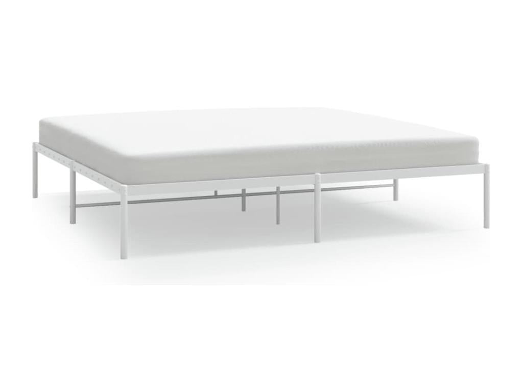 White metal bed frame 180x200