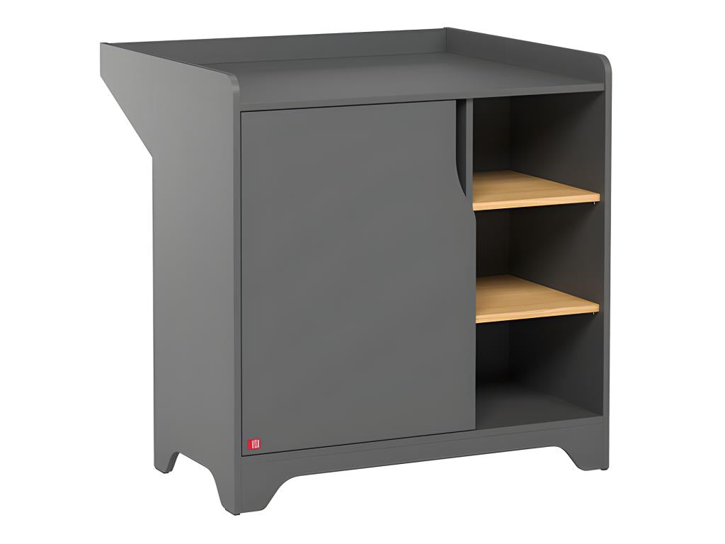 Complete nursery set: baby cot, changing table, and 1-door wardrobe. Laviecasa Grey and Wood JFIP53604