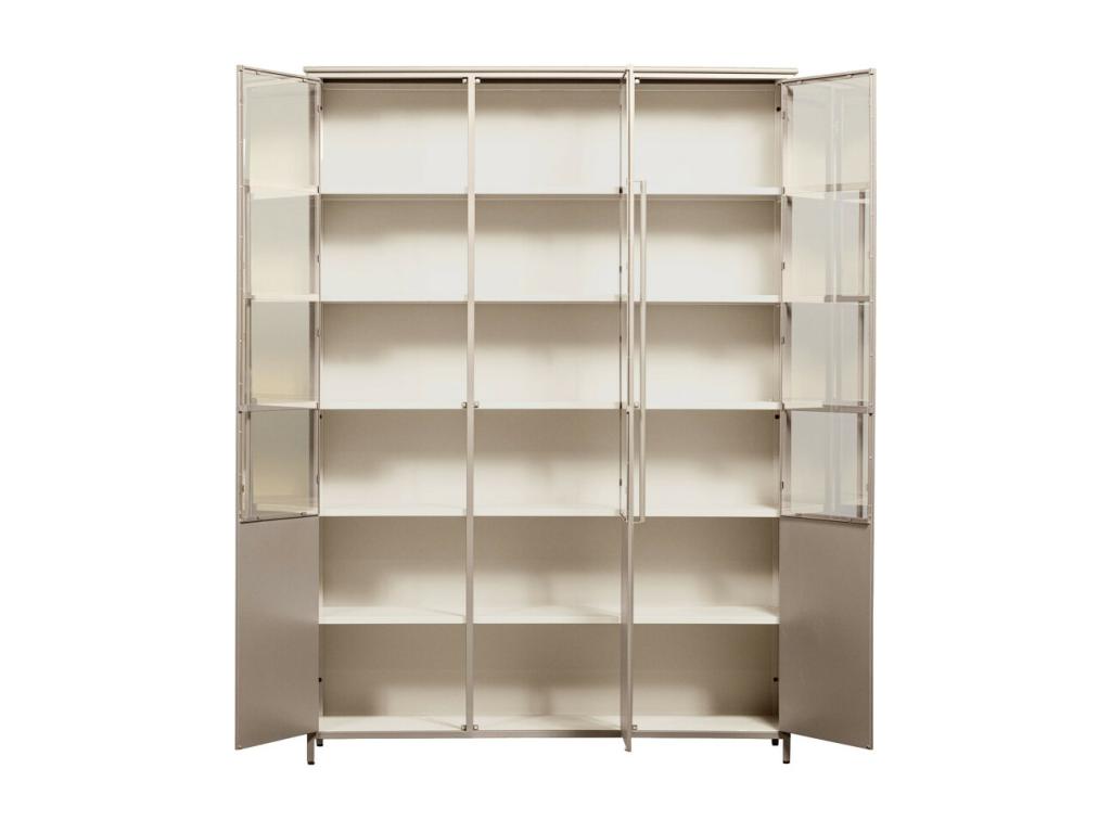 Exhibit XL - 3-door metal display case H200cm - Sand PBVZ12272