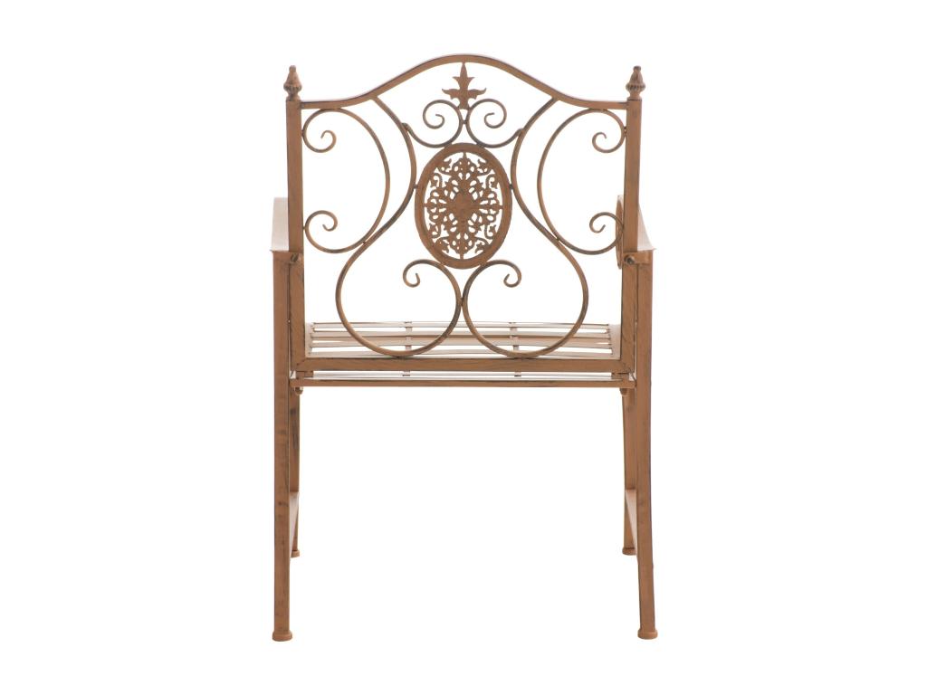 Set of 2 Garden Chairs - Metal / Metal - Antique Brown - Punjab