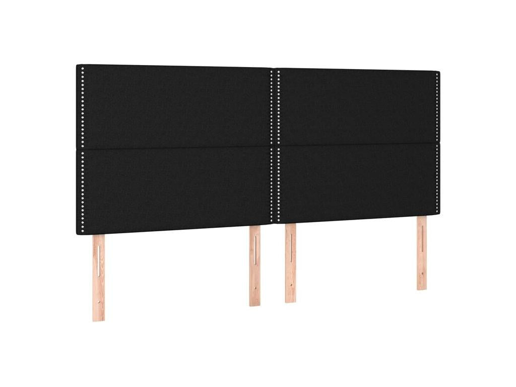 Meublori bed base with black 200x200 mattress, fabric