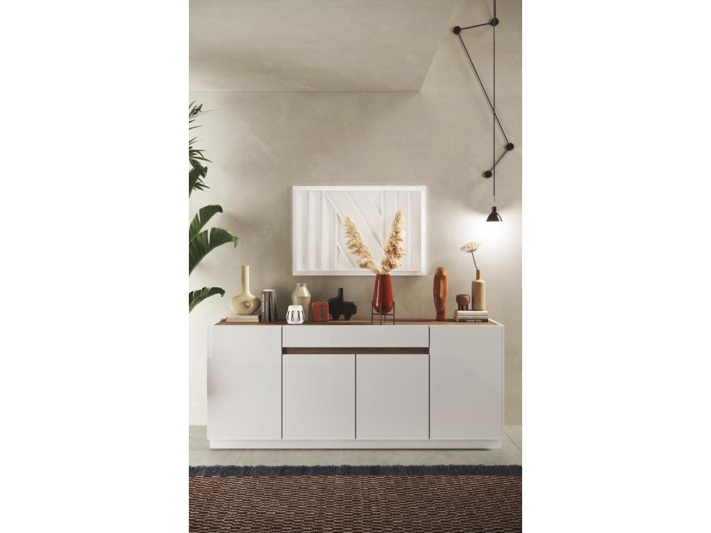 FANTASY Buffet, White Lacquered-Mercury Oak, 205 cm, YPYW76990
