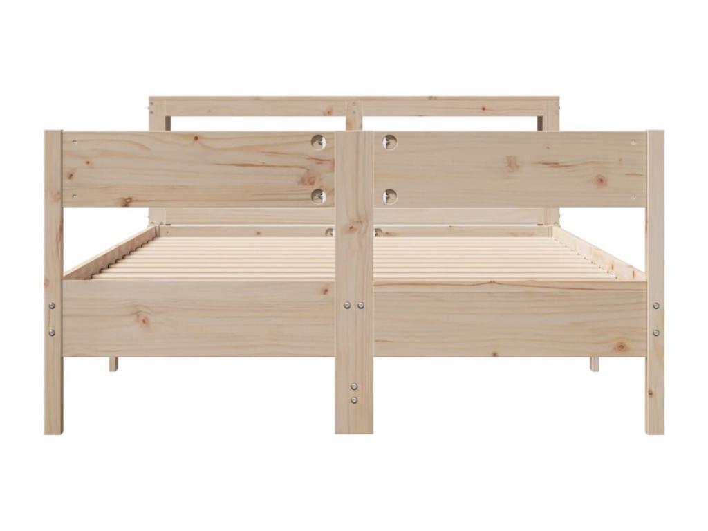 Bed frame without mattress 140x200 cm solid pine wood TLNL13529