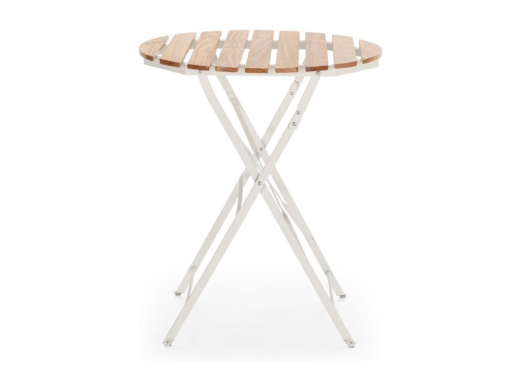 Laviecasa folding garden table in wood and white metal ITSP66022