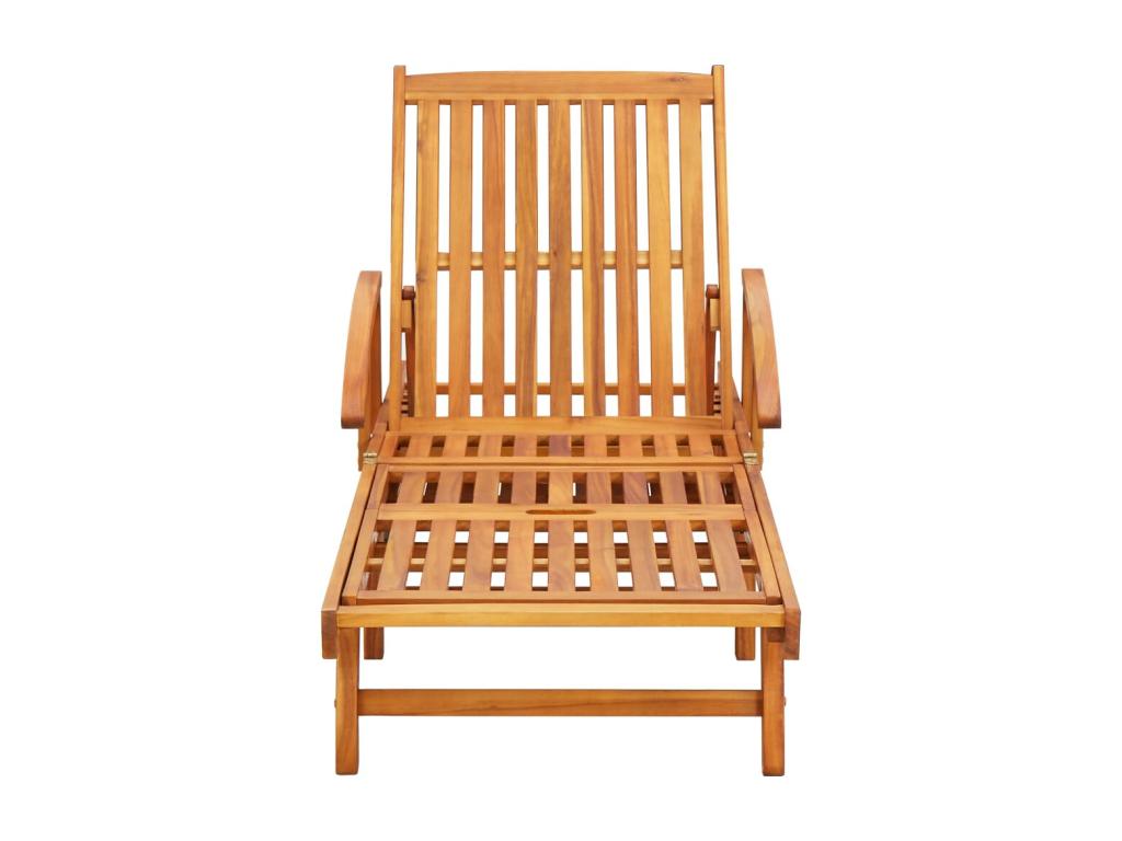 Set of 2 sun loungers with cushions, solid wood, Laviecasa SBEH85233