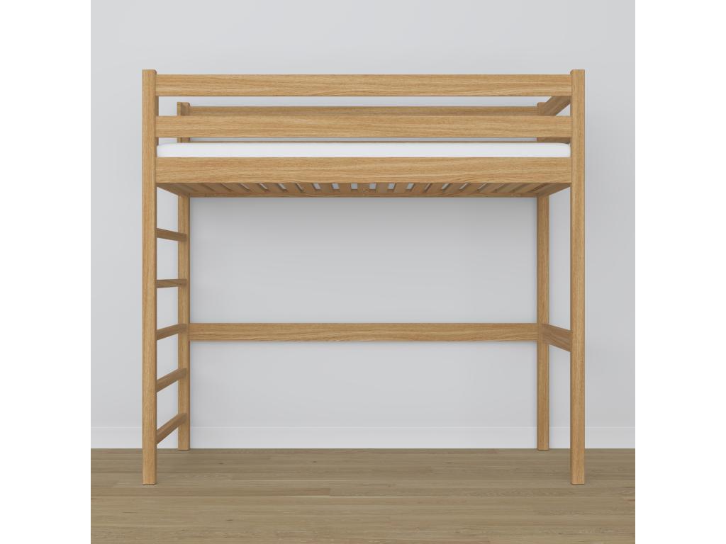 Oak loft bed N01 Natural Oak 100x180 BZIU98678