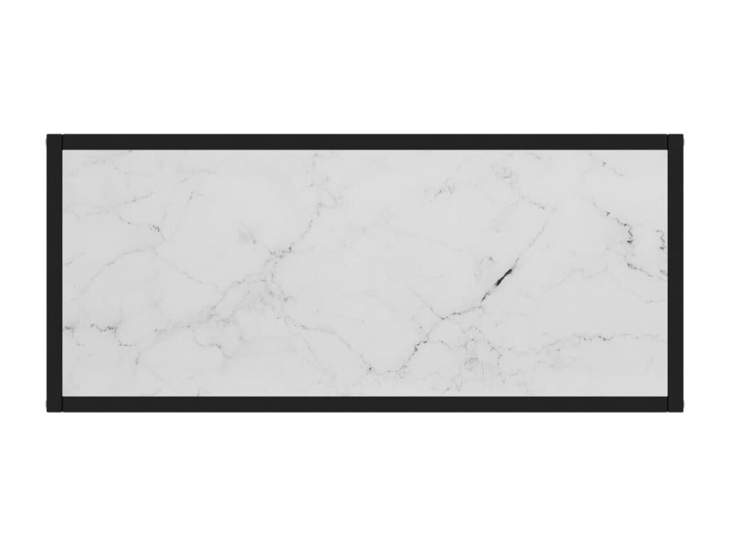 White console table 80x35x75 cm tempered glass FEQL42759