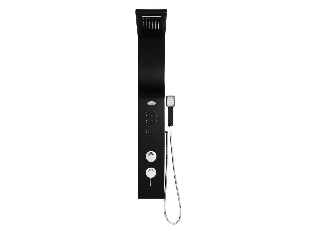 Hydromassage shower column - black - 20x132 cm - Laviecasa UOJW79593