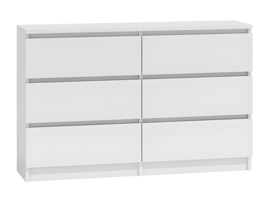 Laviecasa - Large 6-drawer bedroom chest - 30x120x77cm - Scandinavian style - Storage GVLZ31816