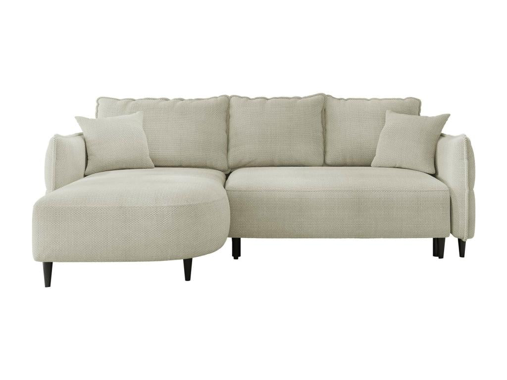 Meublori 101 Grey Corner Sofa with Sleeping Function and Bedding Box, 244x165x76cm