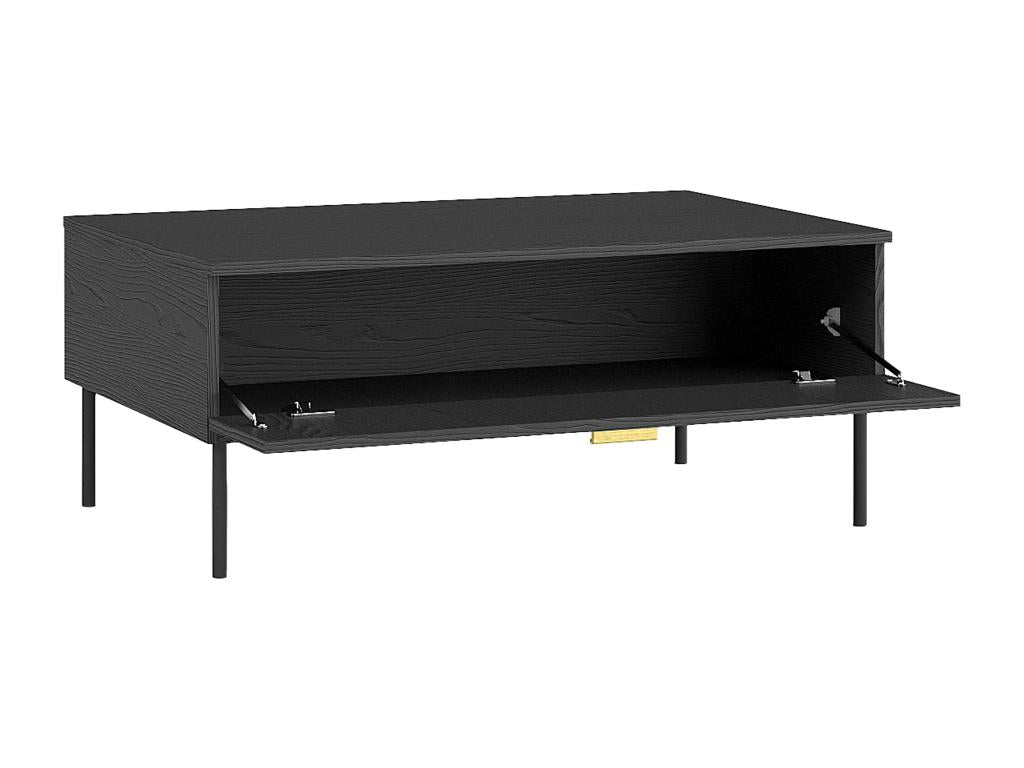 Coffee table with 1 door - Black and gold - Laviecasa ZDBS05517