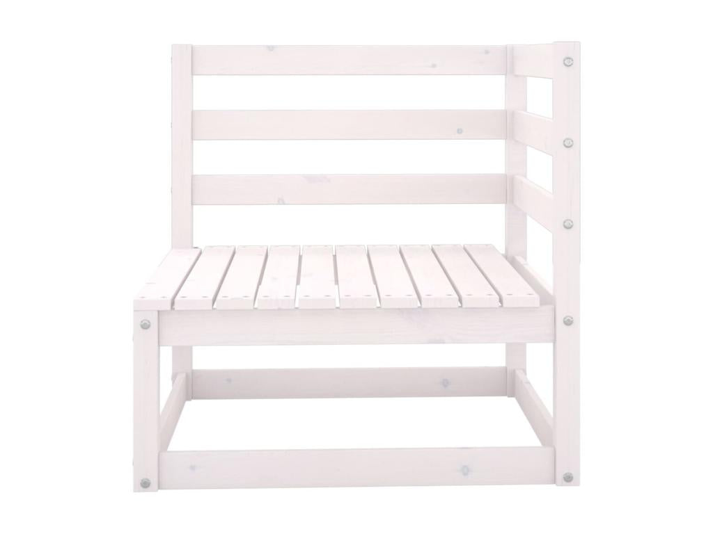 5-piece garden furniture set, white, solid pine wood, 16 GETK26876