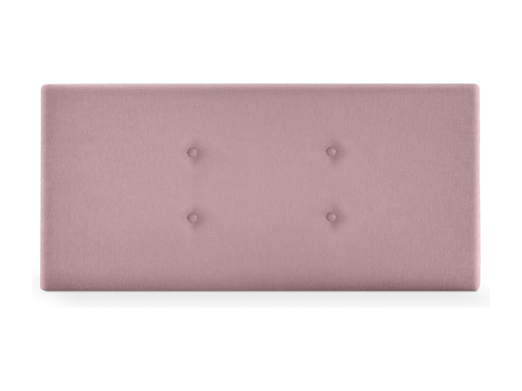 Meublori Aqualine fabric headboard with 2 button closures, 105x50cm, for 105cm beds - Salmon