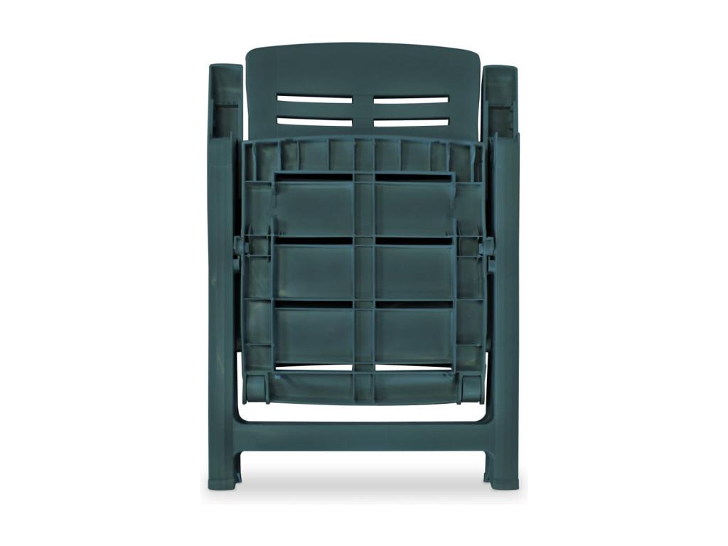 9-Piece Outdoor Dining Set, Green Plastic