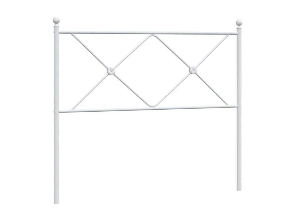 White metal headboard, 100 cm