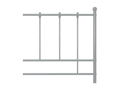 Bed frame without mattress, grey metal, 200x200 cm