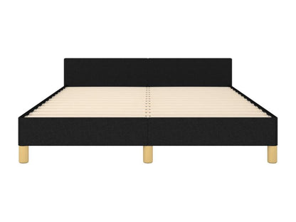 Black bed frame without mattress, 140x200 cm, fabric