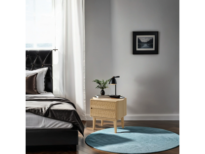 Laviecasa bedside table in natural solid oak QOUL89820