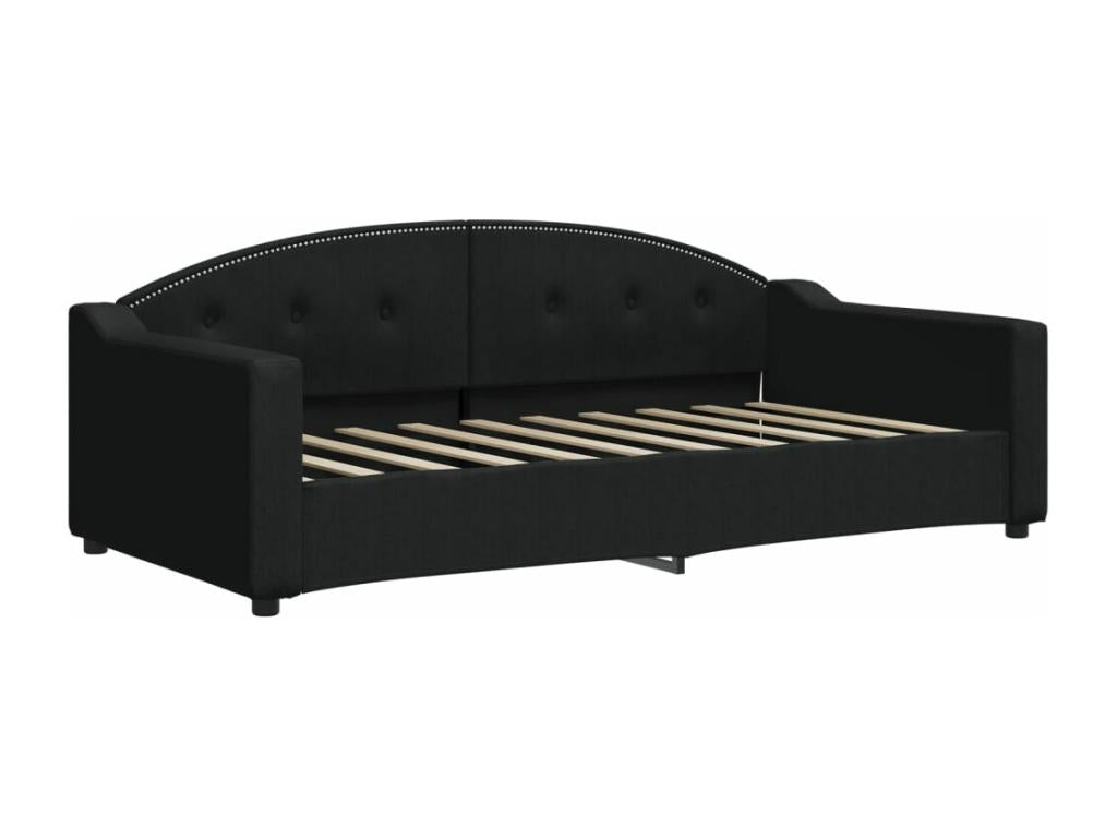 Black daybed 90x190 cm fabric