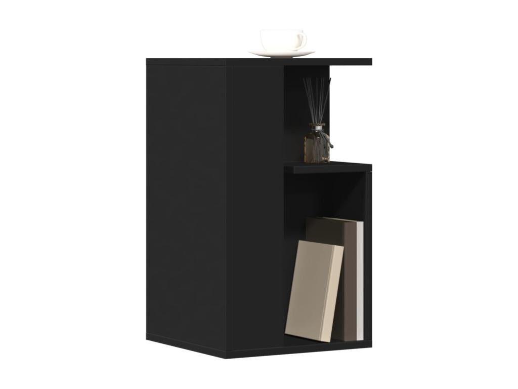 Black side table 35x35x60 cm engineered wood