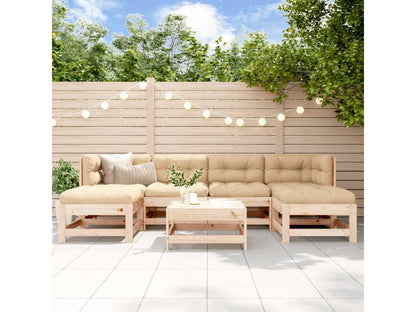 7-piece garden furniture set, solid pine wood