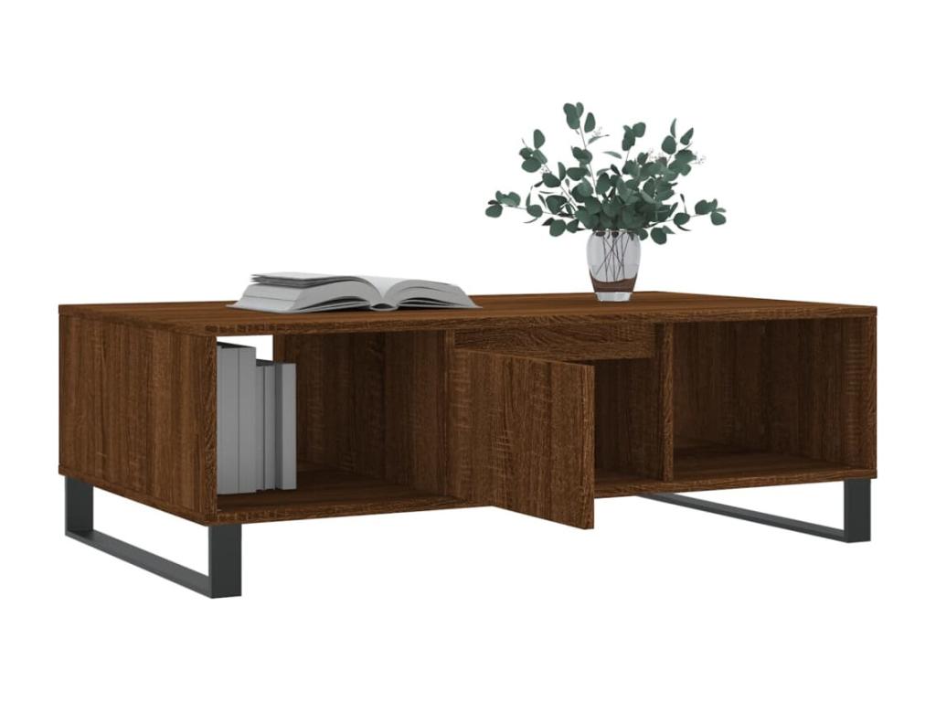 Coffee table, brown oak, 104x60x35 cm, engineered wood, CYKV10782