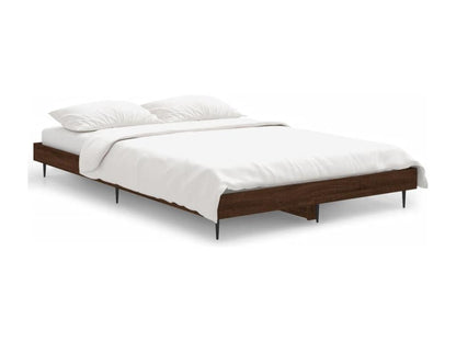 Brown oak bed frame 120x190 engineered wood ADLA07128