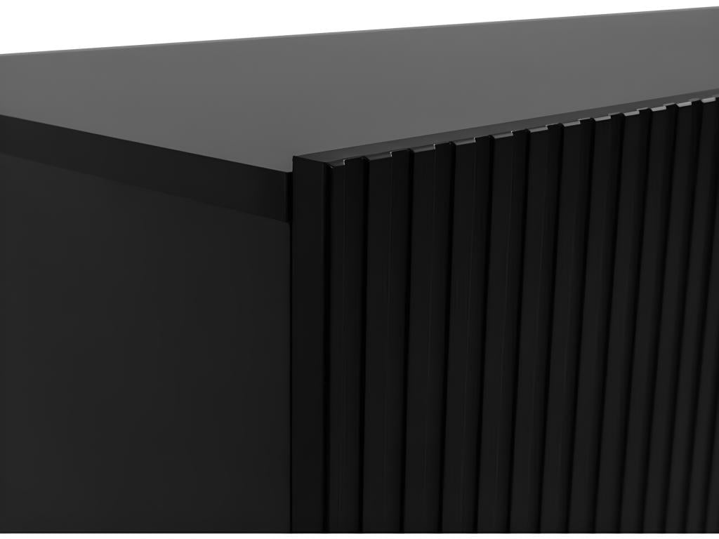 Meublori display cabinet with shelves, black, 60x182x40 cm, high quality