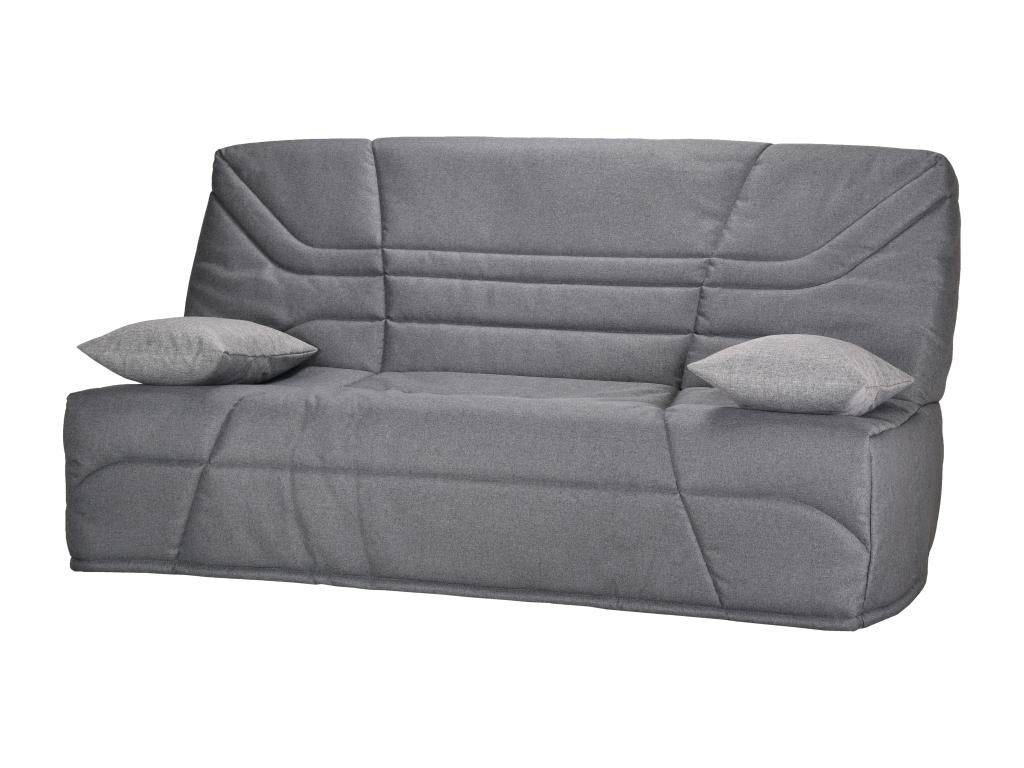Meublori Bakoa 193cm Fabric Click-Clack Sofa Bed with Storage, 14cm Mattress - Green Meublori
