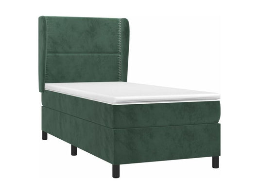 Laviecasa bed base and mattress, Dark Green 80x200 Velvet KOGW94380