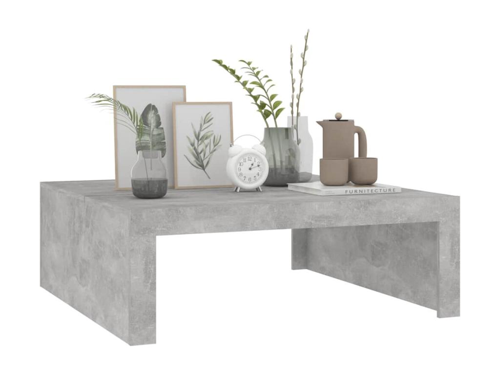 Concrete grey coffee table 100x100x35 cm engineered wood CQVJ68493