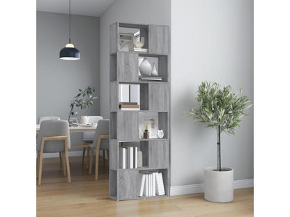 Laviecasa grey bookcase/room divider 60x24x186 cm MSJK16840