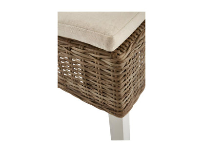 Chair with beige cushion, Pine/Furniture - W 56 x D 46 x H 97 cm