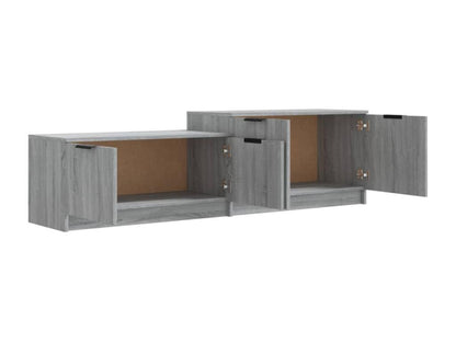 Meublori TV stand, grey, 158.5x36x45 cm, engineered wood