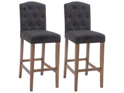 Set of 2 brown wooden stools 42x57x113 cm 10 0000726 BVRL88136