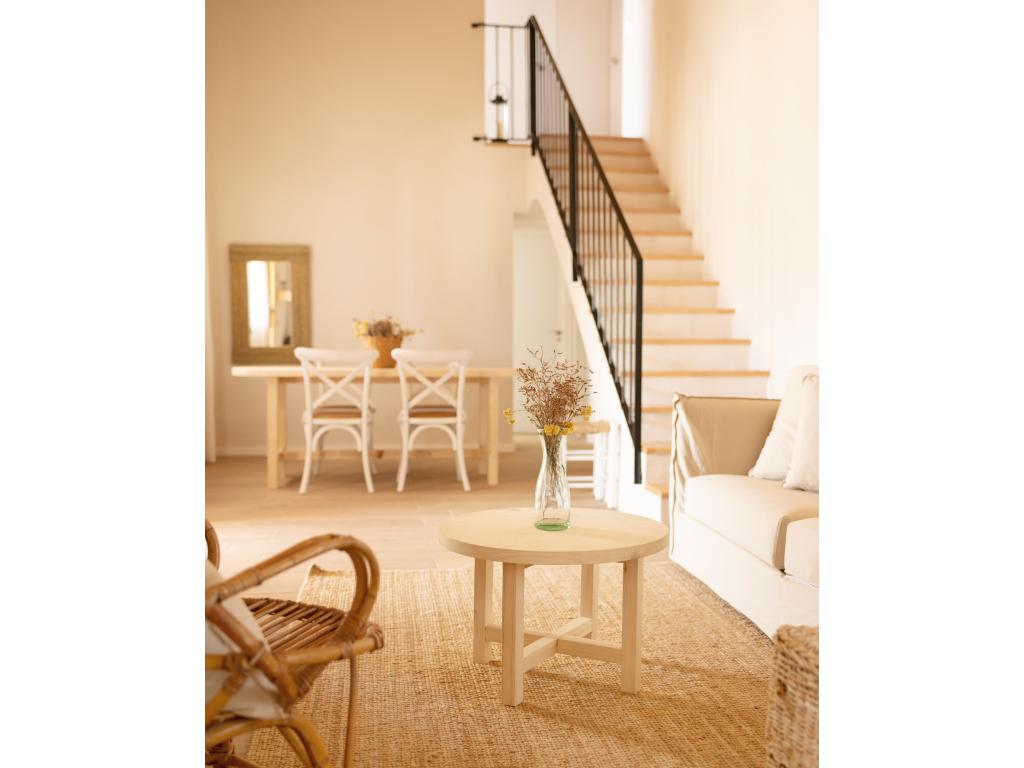 Natural fir wood coffee table 60x40cm - Meublori