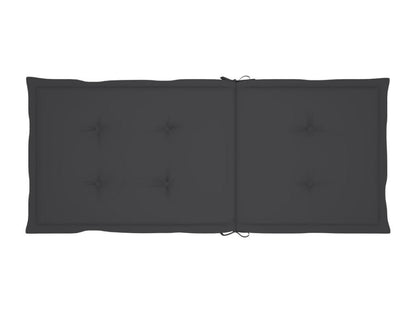 Set of 4 garden chairs with cushions, anthracite, solid teak